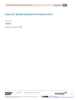 Grade 8 Mathematics Module 7, Topic B, Lesson 12