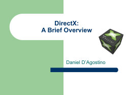 DirectX: A Brief Overview