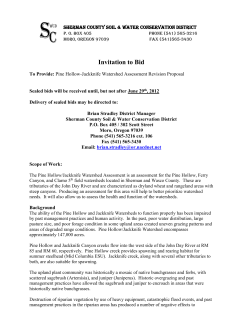 Invitation to Bid To Provide: Pine Hollow