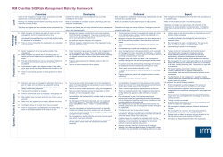 Charities SIG Risk Maturity Framework