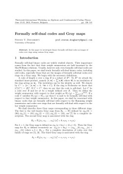 Formally self-dual codes and Gray maps