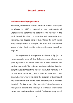 Second Lecture Michelson