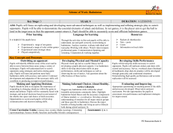 Year 9 Badminton Scheme of Work