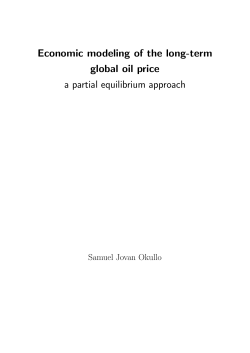 Economic modeling of the long-term global oil price a partial