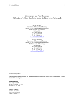 Infrastructure and Firm Dynamics: Calibration of a