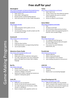 Game-Making Programs