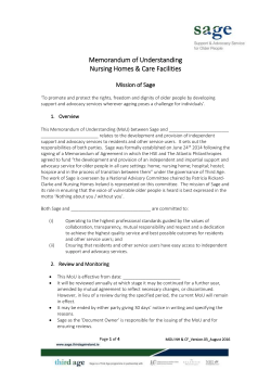 Memorandum of Understanding