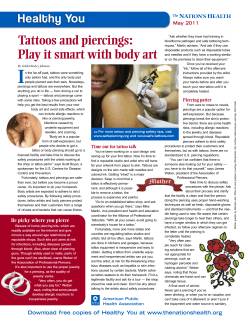 Tattoos and piercings: Play it smart with body art