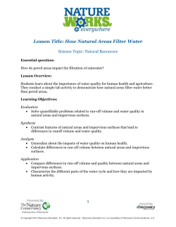 Lesson Title: How Natural Areas Filter Water