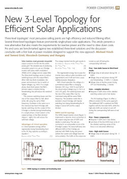 New 3-Level Topology for Efficient Solar Applications