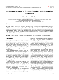 Analysis of Strategy by Strategy Typology and Orientation Framework