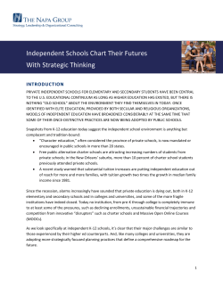 Independent Schools Chart Their Futures With