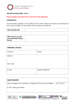 JOB APPLICATION FORM PART A