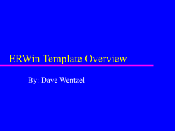 ERWin Template Overview