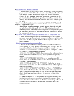 Editing and AP Style lesson plans