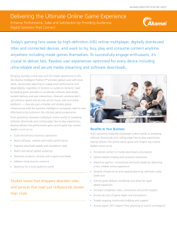 Delivering the Ultimate Online Game Experience