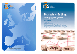 Brussels &ndash; Beijing: changing the game? - EUISS