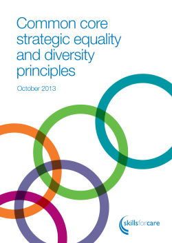 Common core strategic equality and diversity
