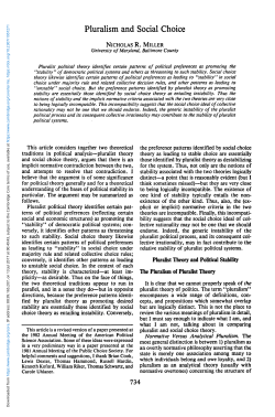 Pluralism and Social Choice - Cambridge University Press