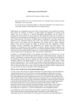 Digital games and learning gains