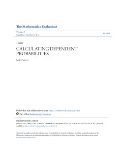 calculating dependent probabilities
