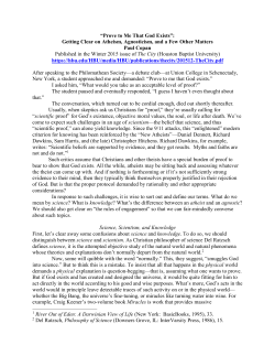 Prove to Me That God Exists