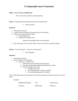 17 Indisputable Laws of Teamwork