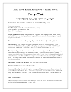 Tracy Clark - Idaho Youth Soccer Association