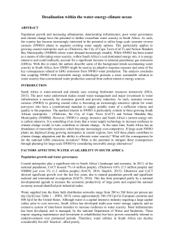 Desalination within the water-energy-climate nexus