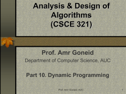 Dynamic Programming - Computer Science and Engineering
