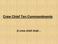 Crew Chief Ten Commandments