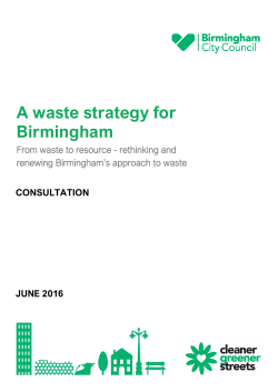 A waste strategy for Birmingham