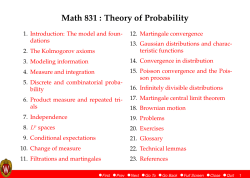 Math 831 : Theory of Probability