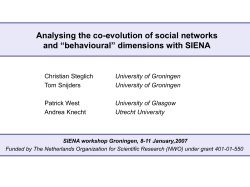 Co-evolution of social networks and `behavioural` dimensions