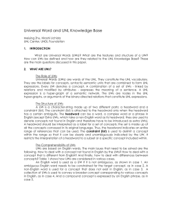Universal Word and UNL Knowledge Base