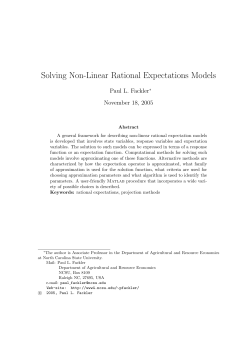 Solving Non-Linear Rational Expectations Models