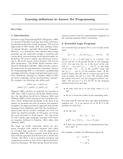 Concept Learning in Answer Set Programming.