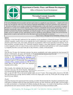 Background on Worsening Economic Inequality