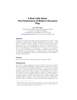 A Real Little Game: The Performance of Belief in