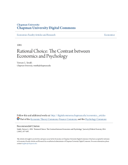 Rational Choice: The Contrast between Economics and Psychology