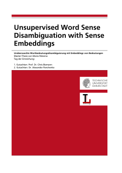 Unsupervised Word Sense Disambiguation with Sense Embeddings