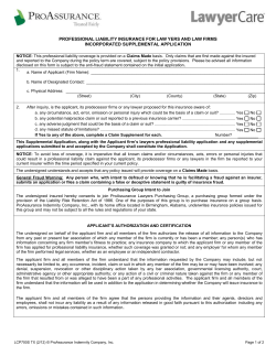 Professional Liability Insurance for Law Firms