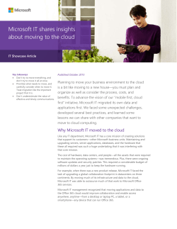 Microsoft IT shares insights about moving to the