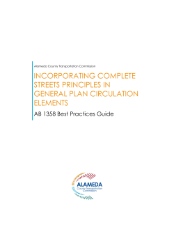 Best Practices for Incorporating Complete Streets in a Circulation