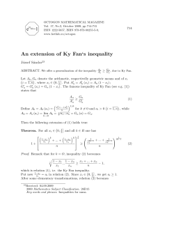 An extension of Ky Fan`s inequality