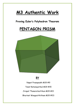 M3: Authentic Work Proving Euler`s Polyhedron Theorem Introduction