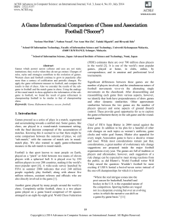 A Game Informatical Comparison of Chess and Association Football