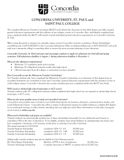 CONCORDIA UNIVERSITY, ST. PAUL And SAINT PAUL COLLEGE