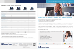 AudioCodes Managed IP Phones Solution