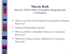 FEMA Local Disability Partners and Long Term
